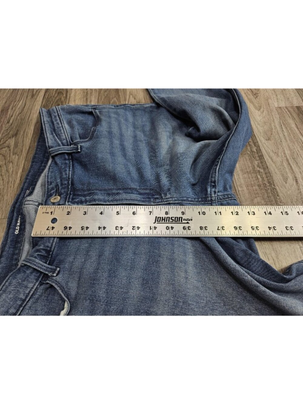 Old Navy High Rise Wow Super Skinny Jeans Womens 16 Petite Blue Med Wash Stretch - Picture 9 of 10